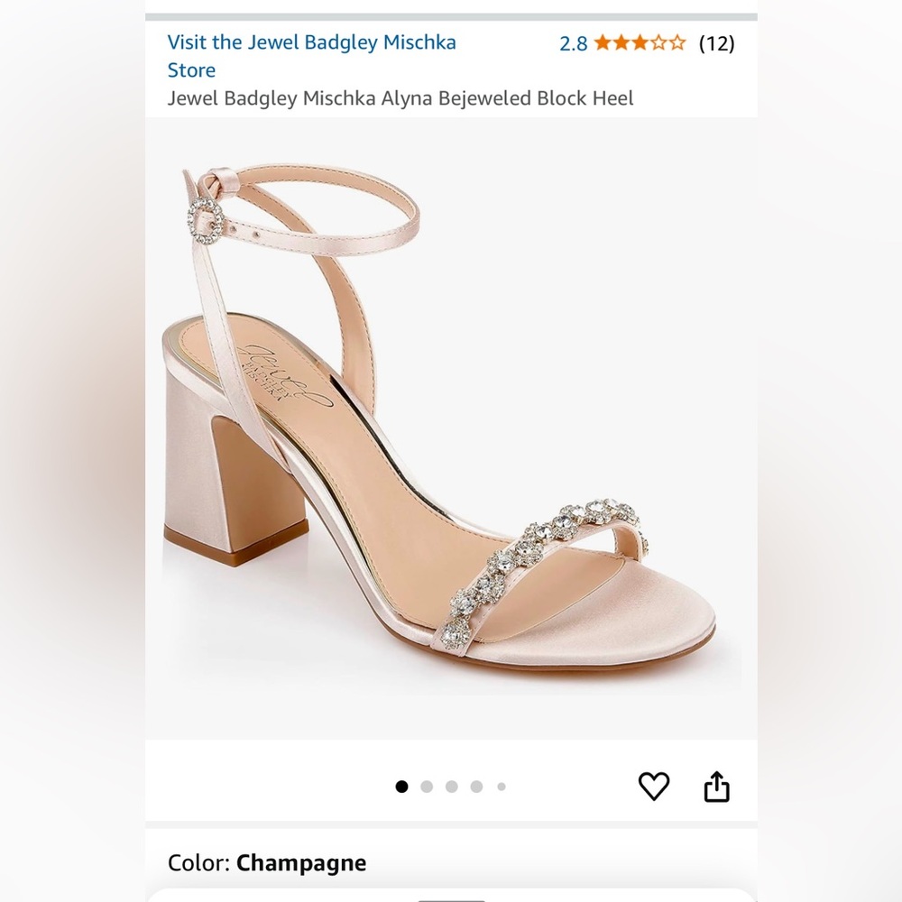 Jewel Badgley Mischka Alyna Bejeweled Block Heel